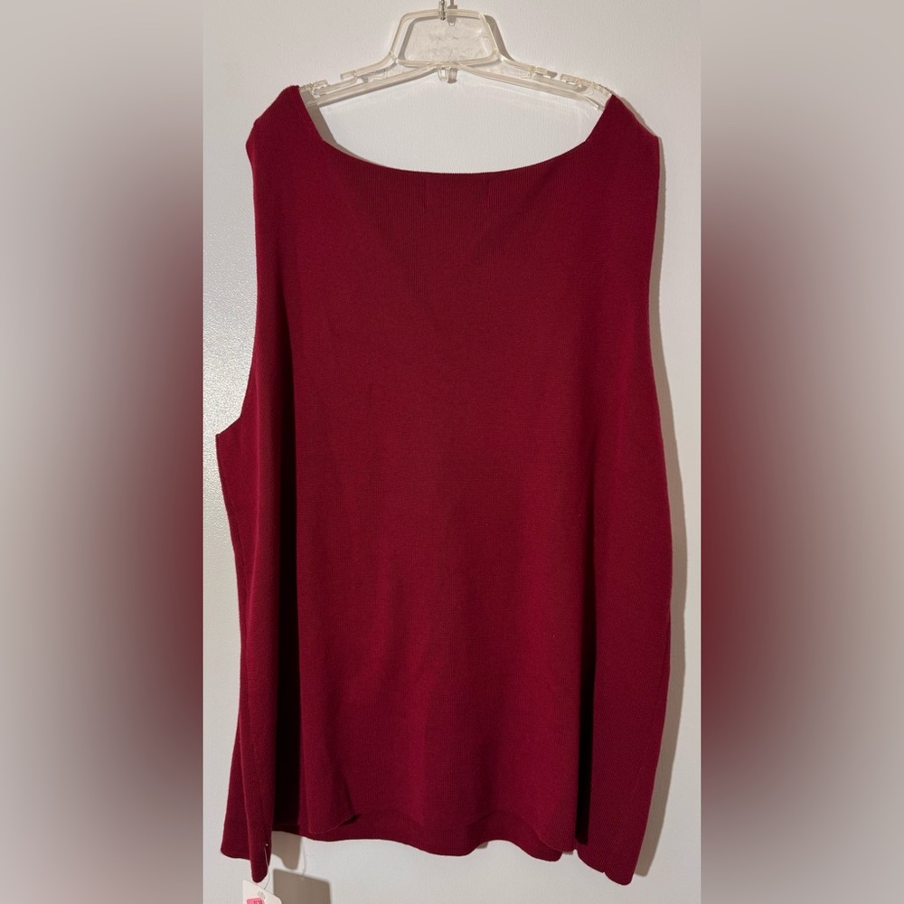 Red cotton tank top NWT - Picture 3 of 3